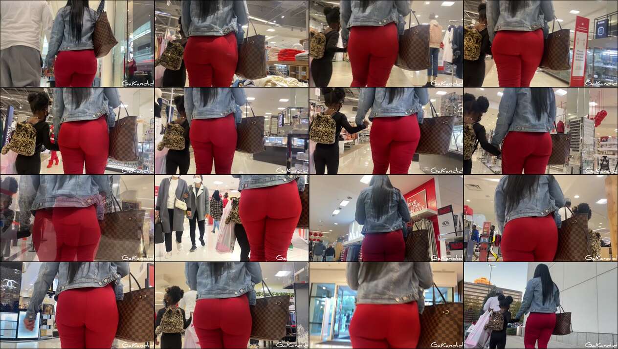 sexy red pants on hot wife