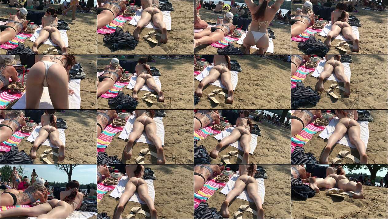 cute beach booty creepshot clip