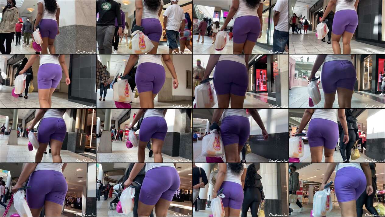 sexy purple shorts on lady