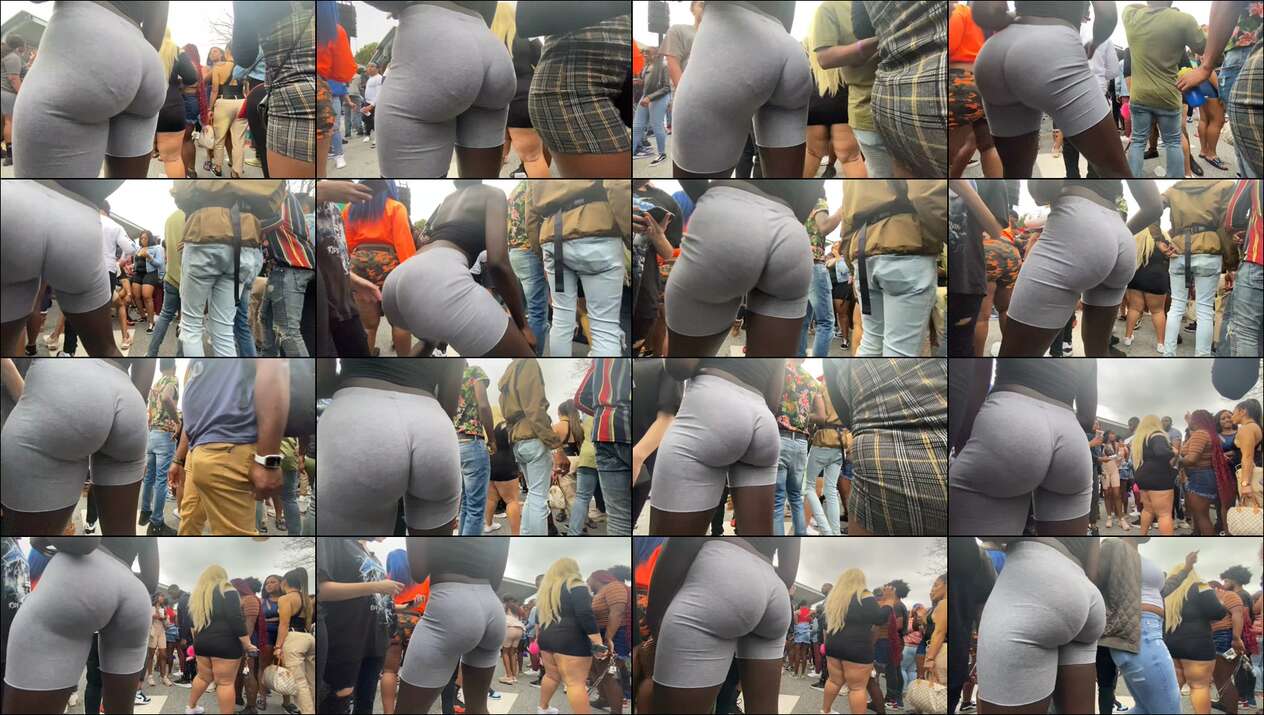 bubble butt chocolate college ebony in grey booty shorts