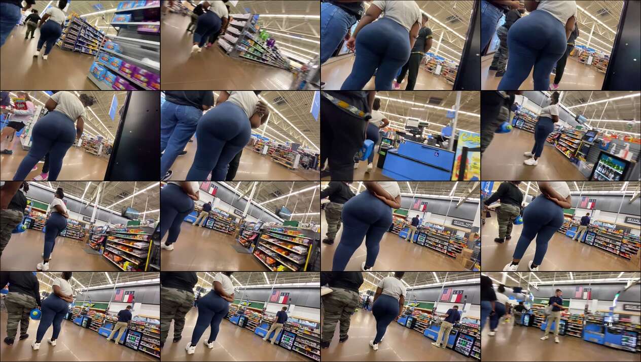outstanding & phenomenal healthy phat ass south african ebony in navy blue tight sweats (first encounter)